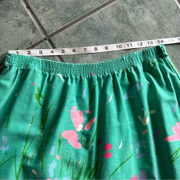 VTG 80s Retro Bright Abstract Floral Spring time Skirt - Picture 6 of 8